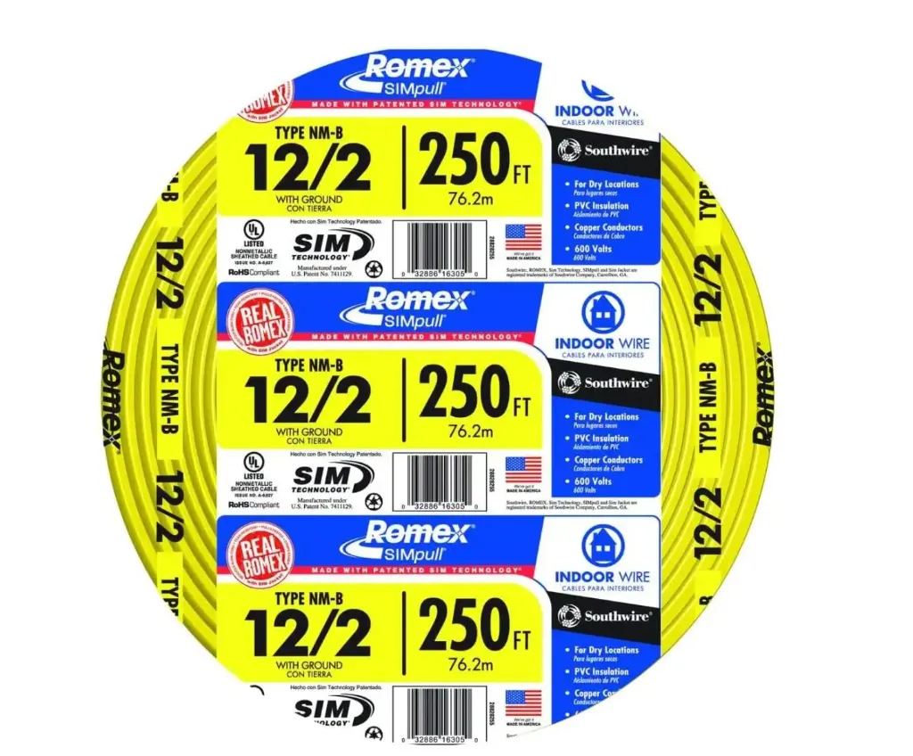 [28828255] 12/2 250 NM-B Residential Indoor Electrical Wire Yellow