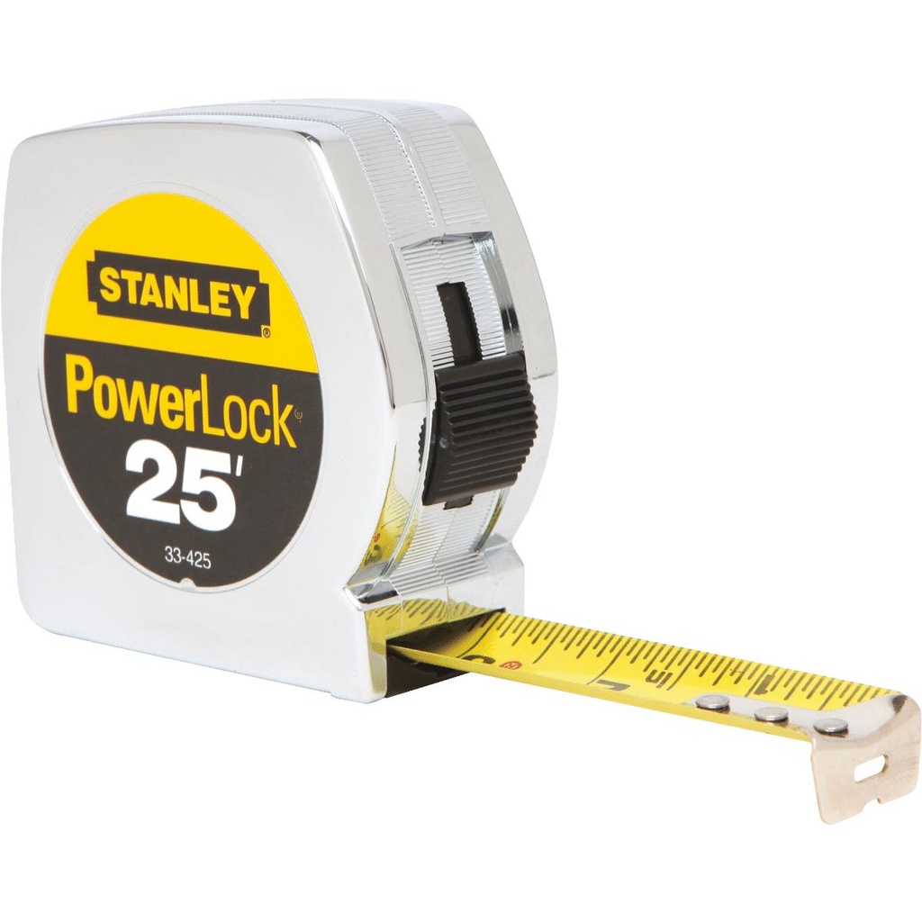 [33-425NRBT] 25FT CHROME TAPE MEASURE