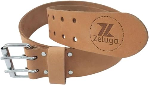 [20-208] 2" Leather Belt Natural