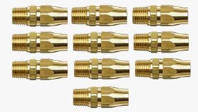 [22-157] (10pk) 1/4in. Brass Swivel Repair Fitting