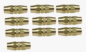 [22-156] (10pk) 1/4in. Brass Hose Splicer