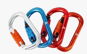 [15-296] Locking Oval Carabiner, Mixed Color