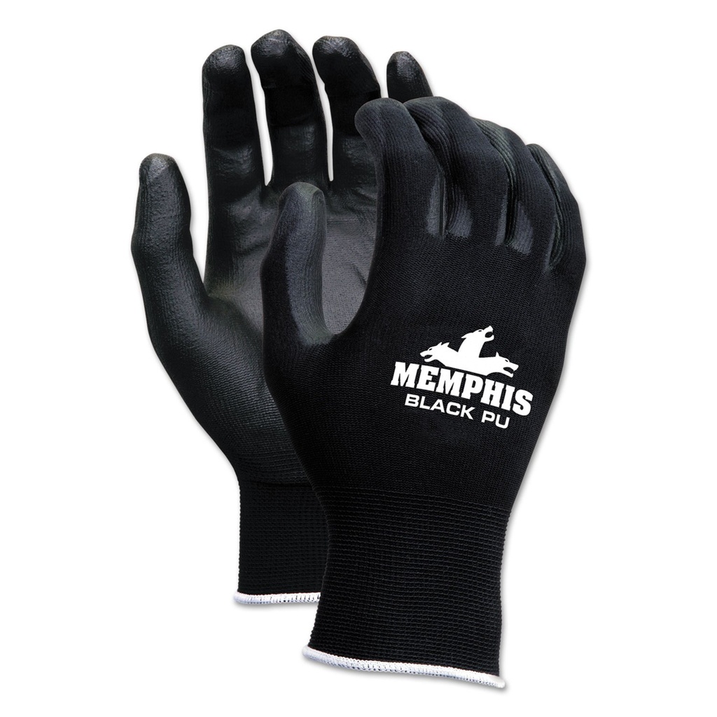 9669XS  Work Gloves, Black, X-Small, 12 Pairs