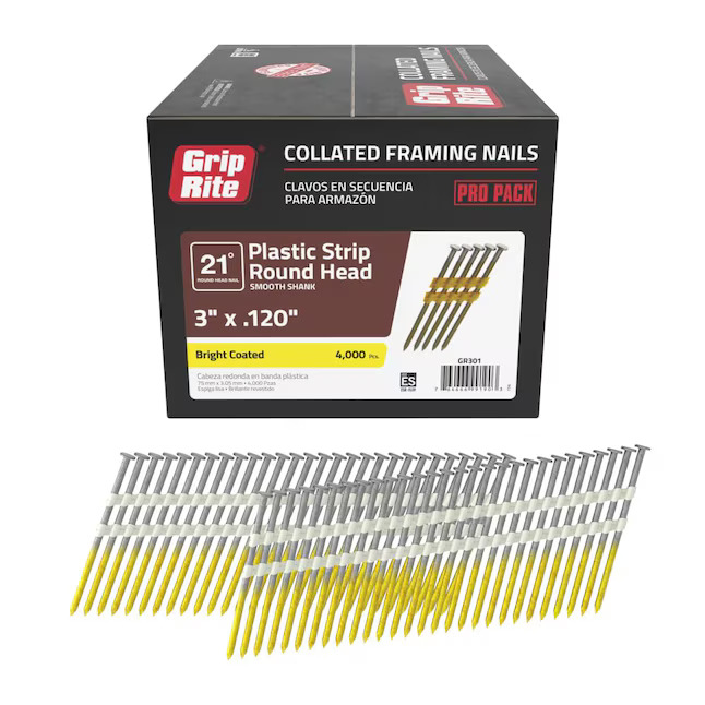 [GR301] 3X.120 Plastic Strip Nails 4M