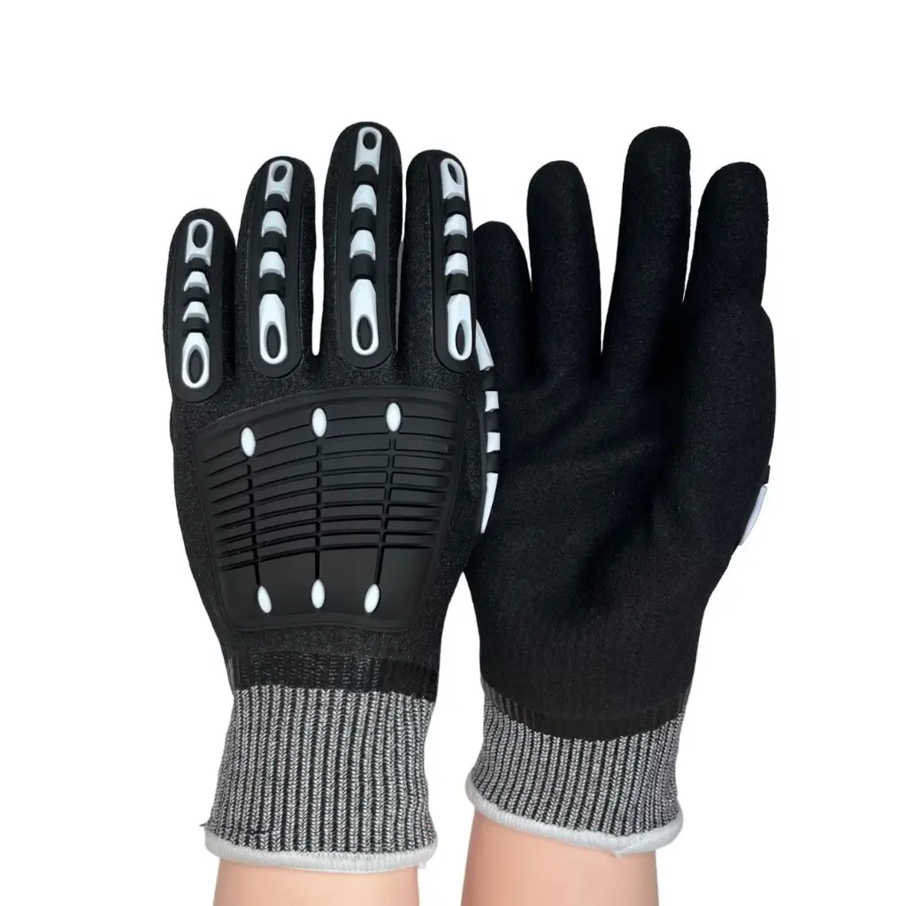 13 gague supper strong liner fully coated balck nitrile-XL