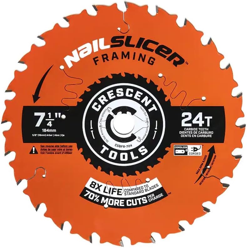[CSBFR-724] 7 1/4 in 24T Nail Slicer Saw Blade