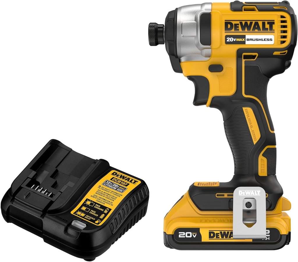 [DCF787D1] 20V Cordless Brushless Compact 1/4'' Impact Driver Kit