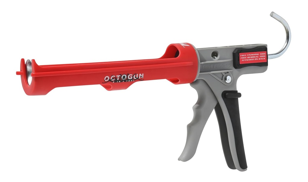 [208D] Drip-Free Caulk Gun with Integrated Tooling Square and Removal Tool