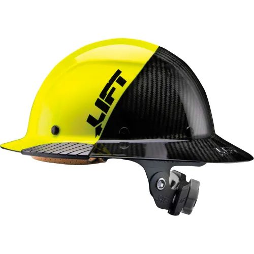 [HDF50C-19HC]  Carbon Fiber Full Brim 50-50 (Yellow/Black) 