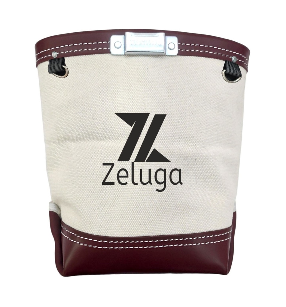 28 oz. White Cherry Leather Bolt Bag