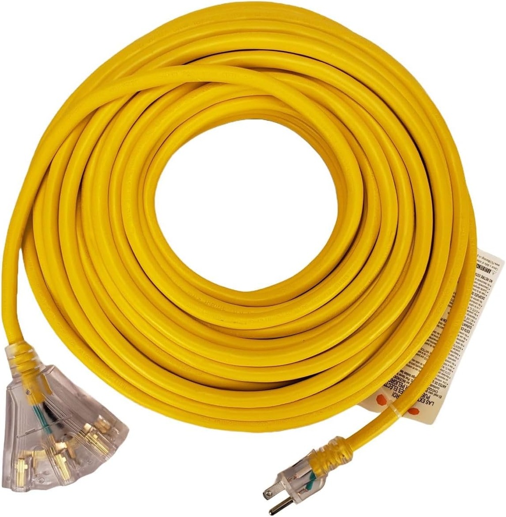 12/3 100ft Ext Cord TRIPLE TAP**