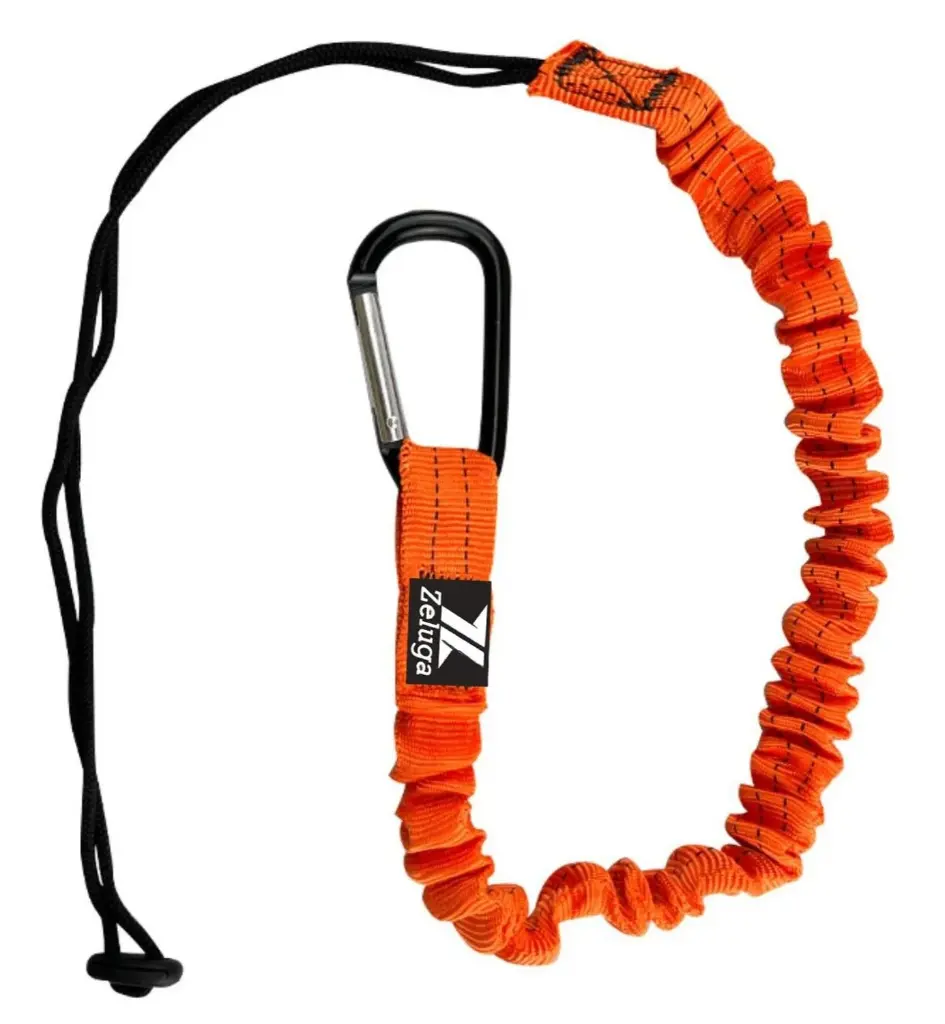 Lanyard Shock Absorbing, Carabiner, Orange