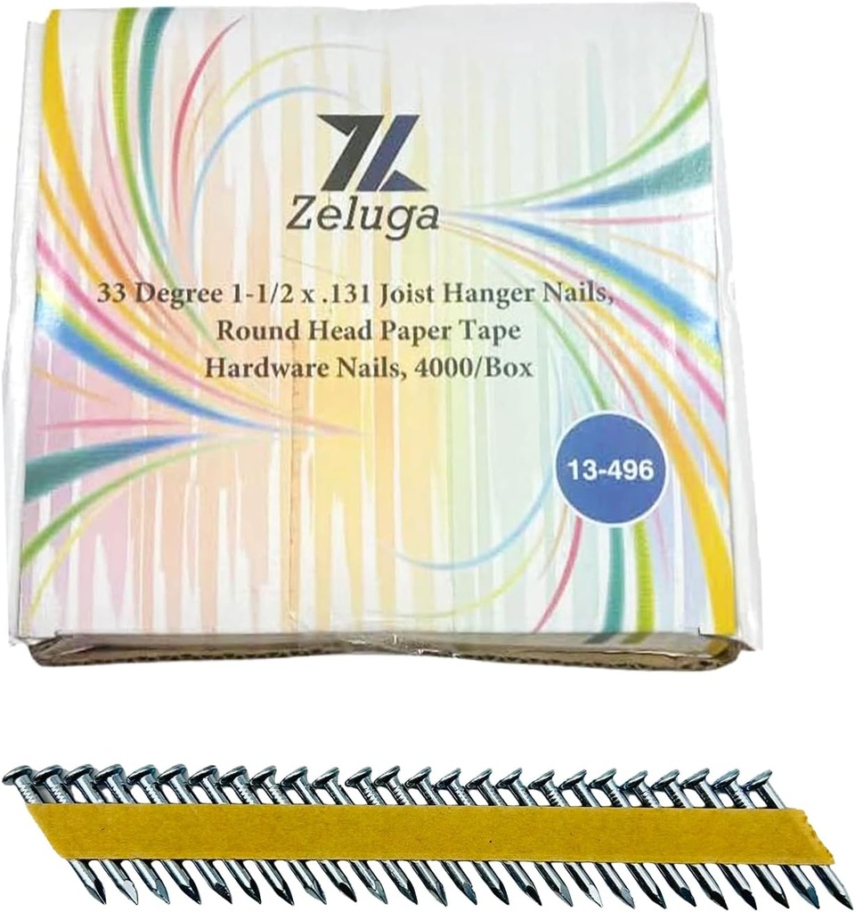 [13-496] 1-1/2" x.131 x 33* PP Bright Joist Hanger Nails