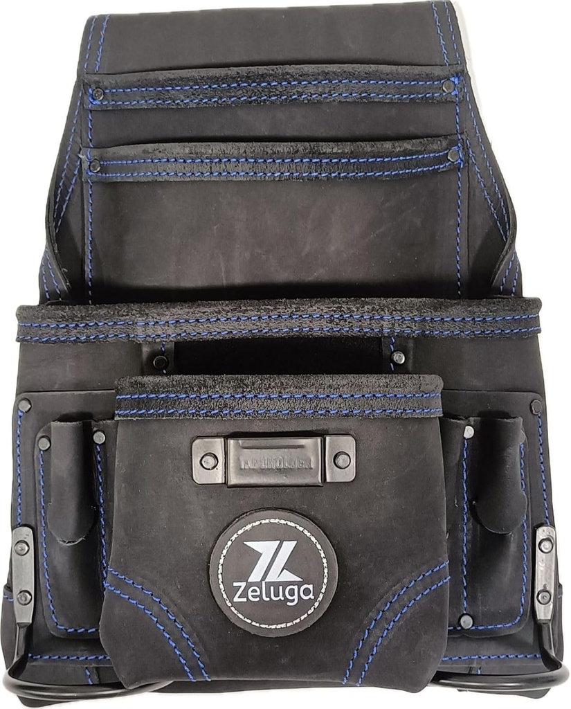 [20-501] Black10 Pkts Nubuck Leather Pouch