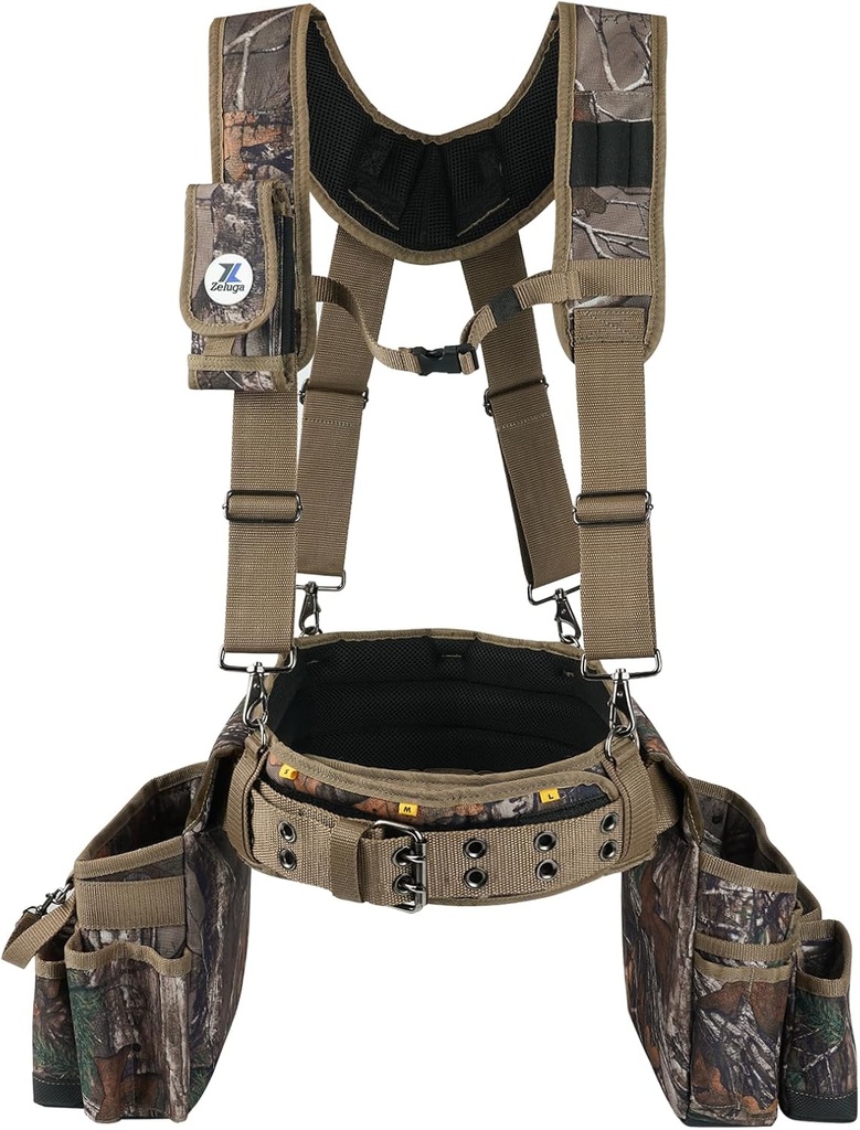 [20-523] Camo Tool Belt With Suspender