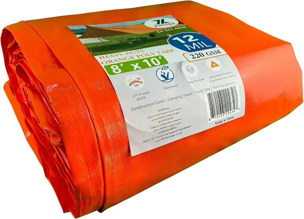 [24-551-0810] POLY TARP 8'X10' 12MIL UV-WATERPROOF