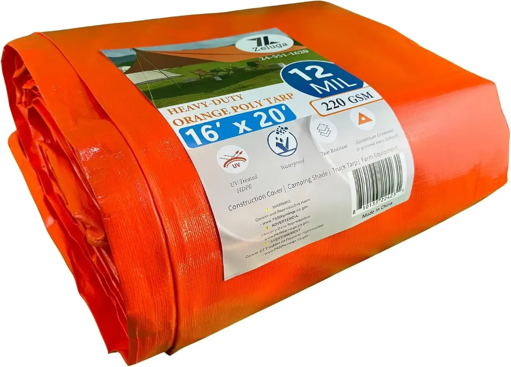 [24-551-1620] POLY TARP 16'X20' 12MIL UV-WATERPROOF