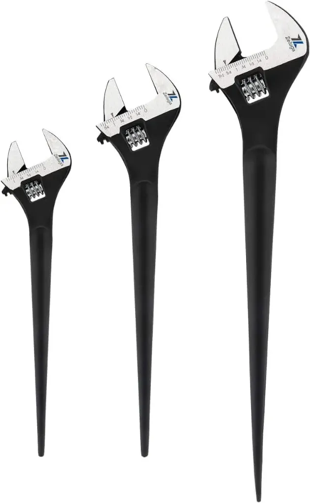 3pc Combo Adjustable Spud Wrench 1 Set 10in,12in,16in