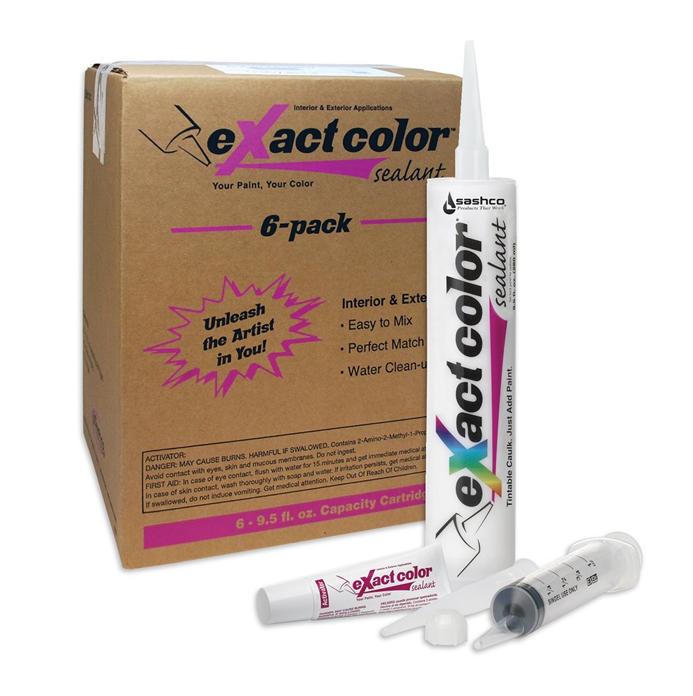 [12005-6PK] Sashco-12005 Exact Color Sealant with 9.5-Ounce Cartridge Contractor Case, 6-Pack