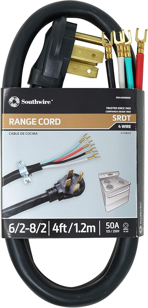 4 ft Range Power Cord