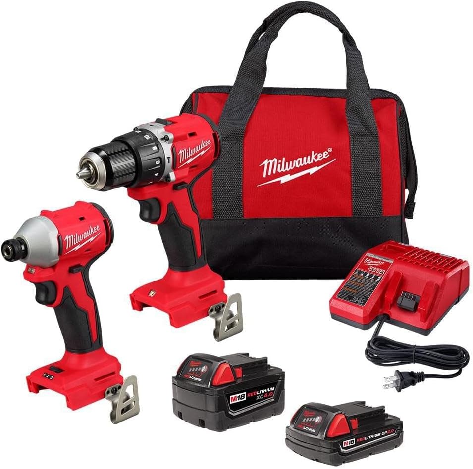 [3693-22CX] Milwaukee 3693-22CX M18 Compact Brushless 2-Tool Combo Kit