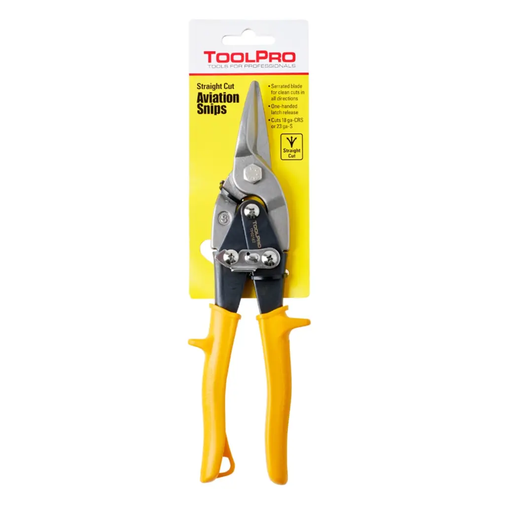 Aviation Snips Straight Cut - Yellow Grips