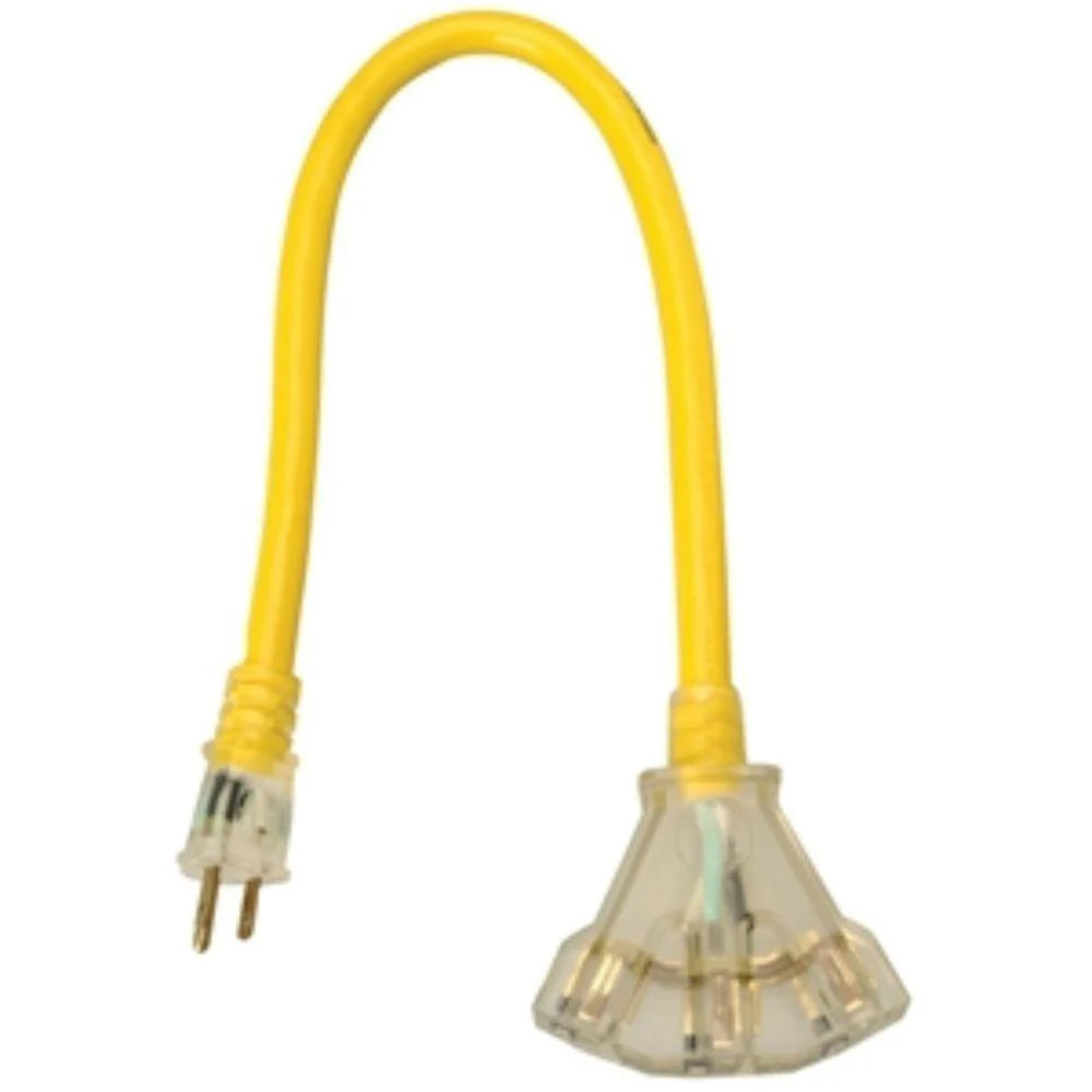 [12-582] 2 FT 12/3 ST JW Extension Cord With Multiple Outlets 