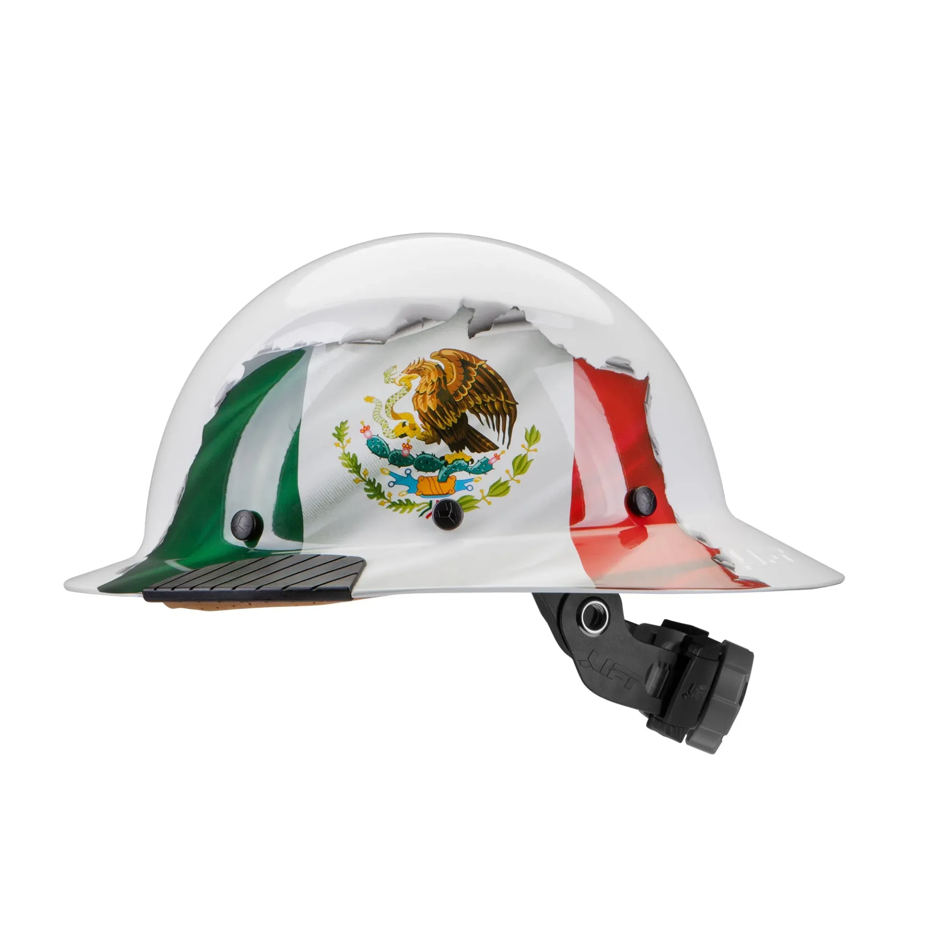 Lift HDF-25MF - DAX Fiber Resin Full Brim Hard Hat (Mexican Flag)