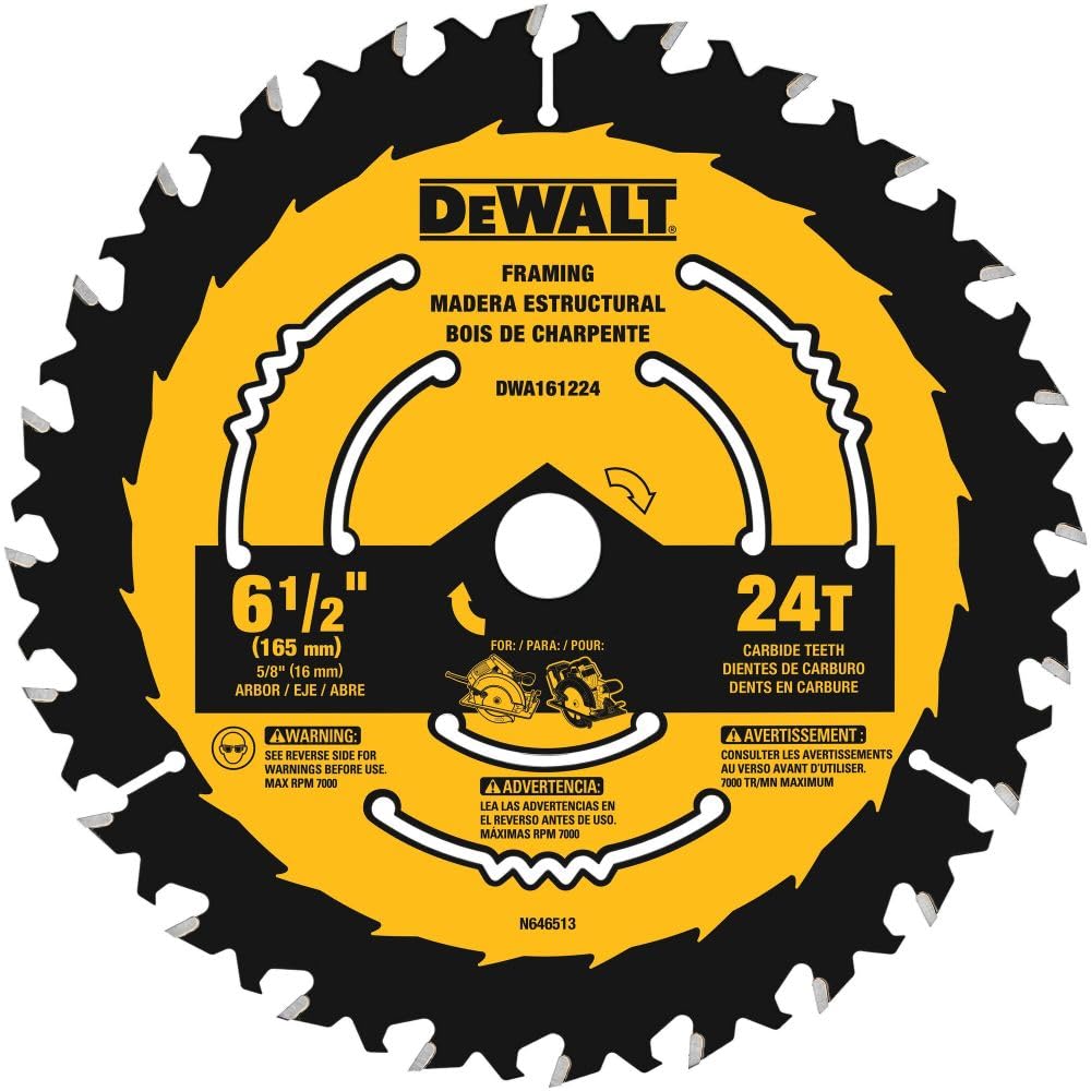[DWA161224] 6-1/2in. 24 Tooth Saw Blade