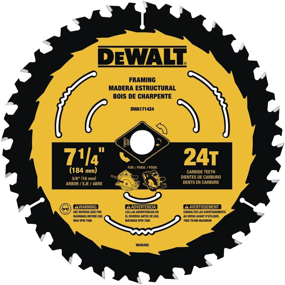 [DWA171424] 7-1/4 24-Tooth circular Saw Blade