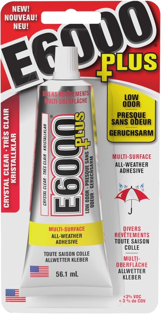 [570120] E6000 Plus Odorless Adhesive, Clear