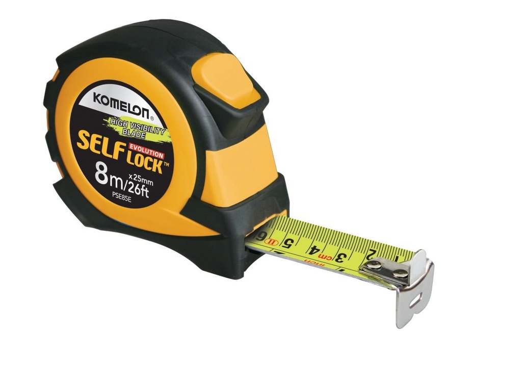 26FT Tape Measure, Yellow and Black
