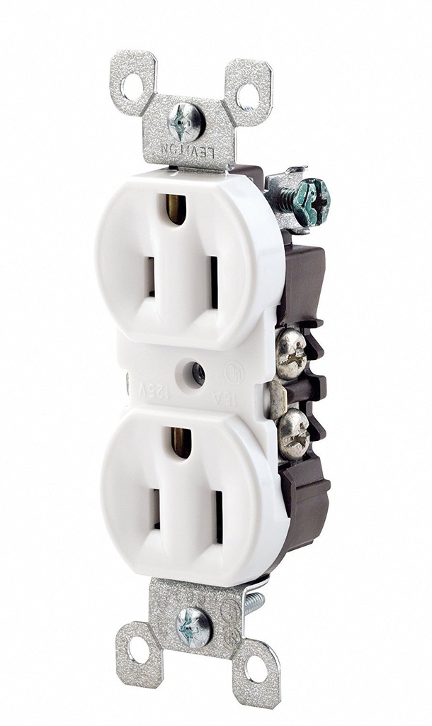 [018-12650- 00W] 5 Amp, 125V CO/ALR Duplex Receptacle, White