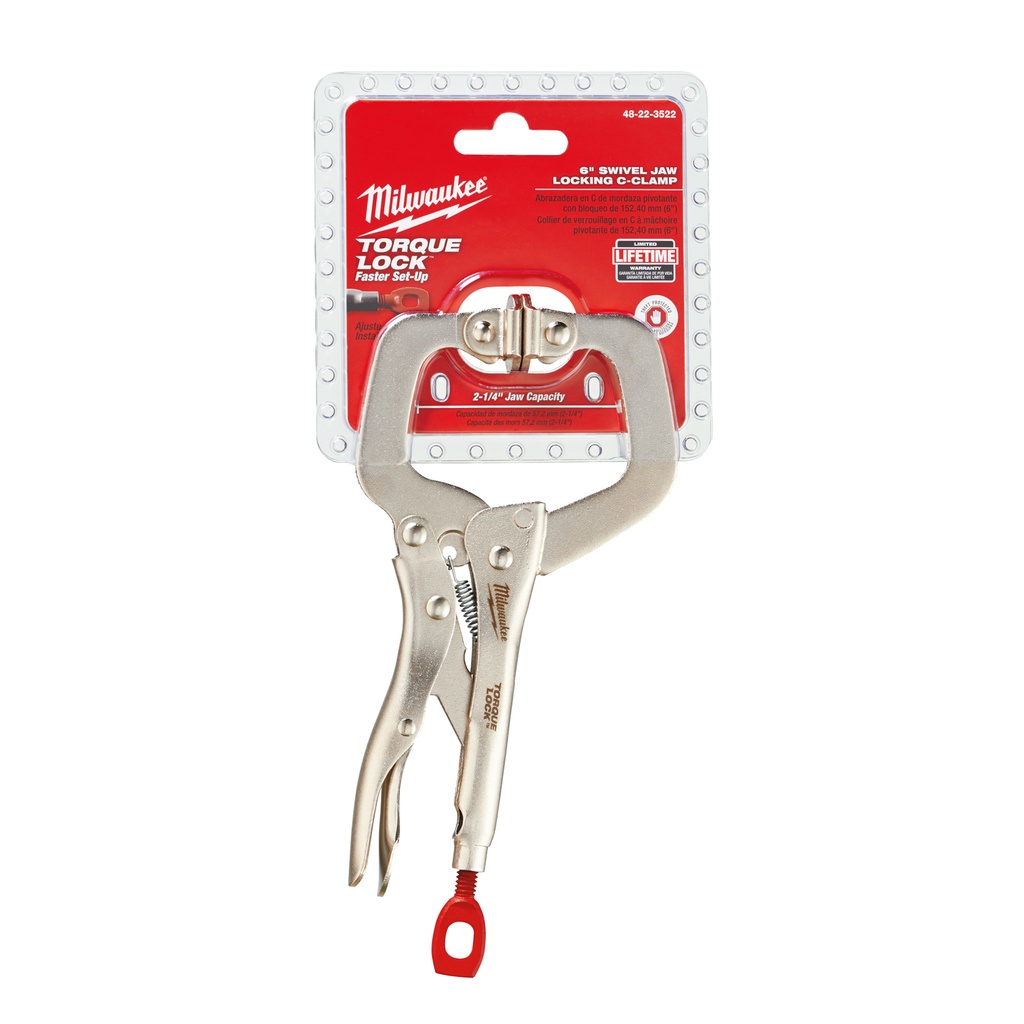 [48-22-3522] C-Clamp Swivel Jaw with padding 