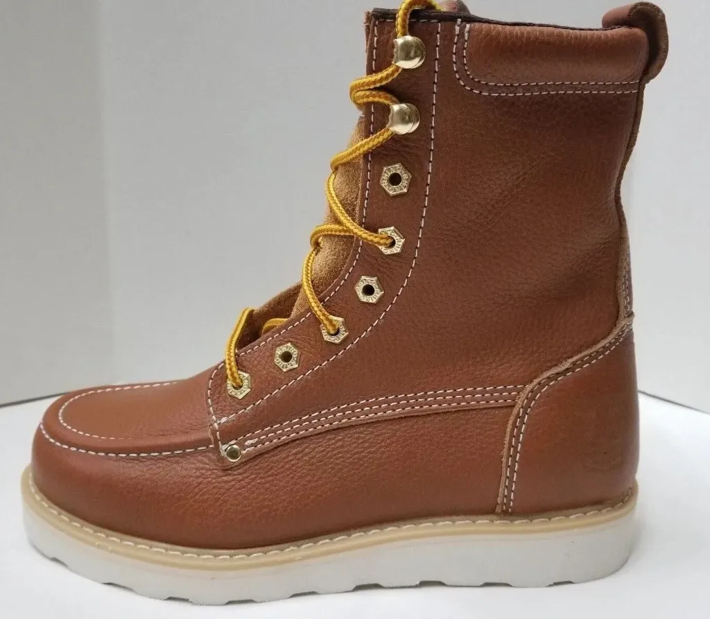 [82T06-7.5] 82T06-7.5 Moc toe Leather Work Boot, Butternut